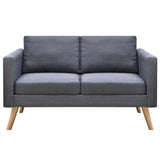 NNEVL Sofa 2-Seater Fabric Dark Grey