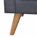 NNEVL Sofa 2-Seater Fabric Dark Grey