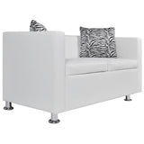 NNEVL Sofa 2-Seater Artificial Leather White