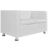 NNEVL Sofa 2-Seater Artificial Leather White