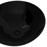 NNEVL Ceramic Bathroom Sink Basin Black Round