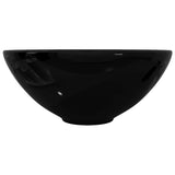 NNEVL Ceramic Bathroom Sink Basin Black Round