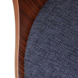 NNEVL Dining Chairs 6 pcs Dark Grey Bent Wood and Fabric