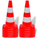 NNEVL 10 Reflective Traffic Cones Red and White 50 cm