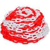 NNEVL 30 m Plastic Warning Chain Red and White