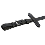 NNEVL Leather Flash Bridle with Reins and Bit Black Full