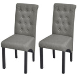 NNEVL Dining Chairs 2 pcs Light Grey Fabric
