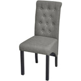 NNEVL Dining Chairs 2 pcs Light Grey Fabric