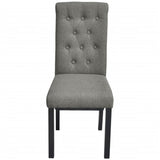 NNEVL Dining Chairs 2 pcs Light Grey Fabric