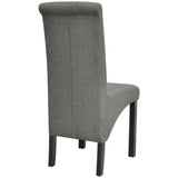 NNEVL Dining Chairs 2 pcs Light Grey Fabric