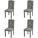 NNEVL Dining Chairs 4 pcs Grey Fabric