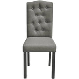 NNEVL Dining Chairs 4 pcs Grey Fabric