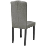 NNEVL Dining Chairs 4 pcs Grey Fabric