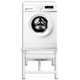 NNEVL Washing Machine Pedestal with Pull-Out Shelf White