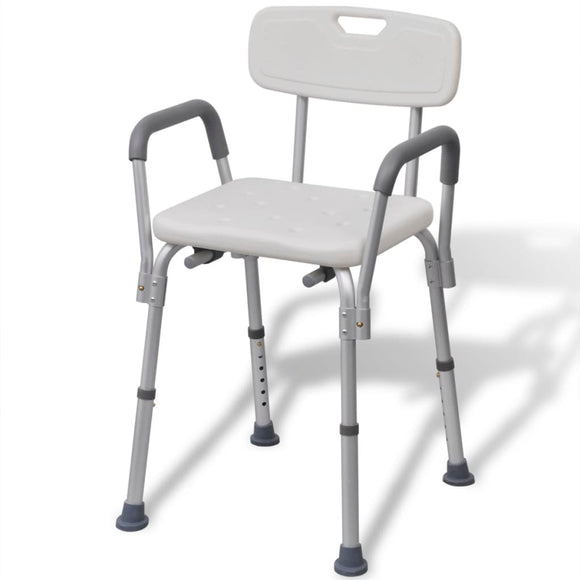 NNEVL Shower Chair Aluminium White