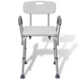 NNEVL Shower Chair Aluminium White