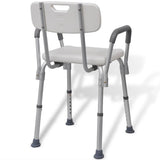 NNEVL Shower Chair Aluminium White
