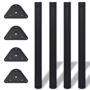 NNEVL Adjustable Table Legs 4 pcs Black 710 mm