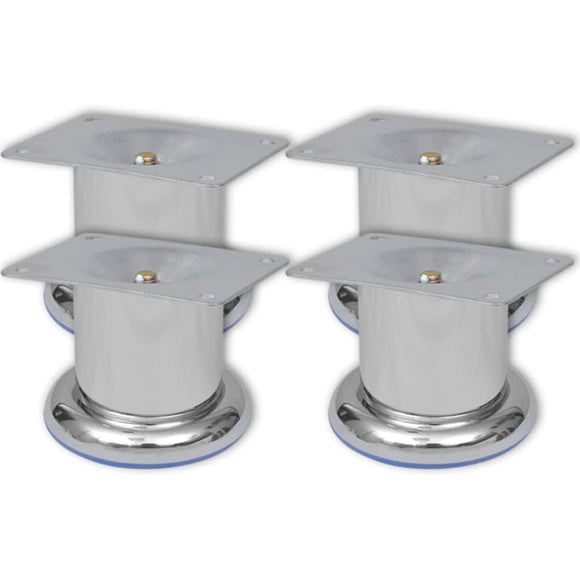 NNEVL Round Sofa Legs 4 pcs Chrome 60 mm
