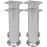 NNEVL Round Sofa Legs 4 pcs Chrome 180 mm