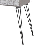 NNEVL Nightstand with 1 Drawer Rectangular Grey