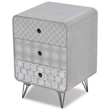 NNEVL Side Cabinet with 3 Drawers Grey