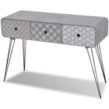 NNEVL Console Table with 3 Drawers Grey