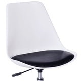 NNEVL Swivel Dining Chairs 2 pcs White and Black Faux Leather