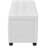 NNEVL Storage Ottoman Artificial Leather White