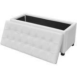 NNEVL Storage Ottoman Artificial Leather White