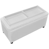 NNEVL Storage Ottoman Artificial Leather White