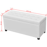 NNEVL Storage Ottoman Artificial Leather White