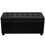 NNEVL Storage Ottoman Artificial Leather Black