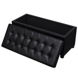 NNEVL Storage Ottoman Artificial Leather Black