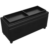 NNEVL Storage Ottoman Artificial Leather Black