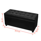 NNEVL Storage Ottoman Artificial Leather Black