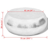 NNEVL Hammered Coffee Table Aluminium Silver