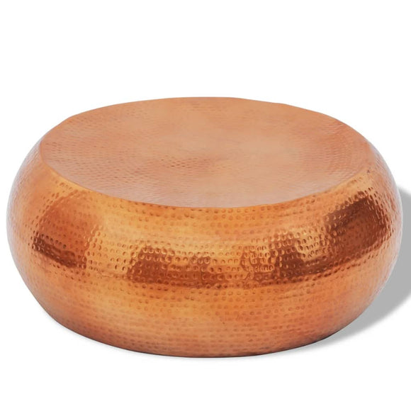 NNEVL Hammered Aluminium Coffee Table Brass/Copper Colour