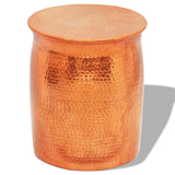 NNEVL Hammered Aluminium Stool/Side Table Brass/Copper Colour