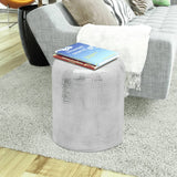 NNEVL Hammered Aluminium Stool/Side Table Silver