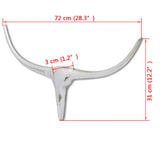 NNEVL Wall Mounted Aluminium Bull’s Head Decoration Silver 72 cm