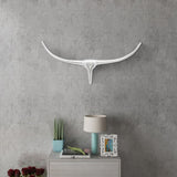 NNEVL Wall Mounted Aluminium Bull’s Head Decoration Silver 72 cm