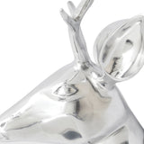 NNEVL Wall Mounted Aluminium Deer's Head Decoration Silver 62 cm