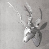 NNEVL Wall Mounted Aluminium Deer's Head Decoration Silver 62 cm