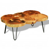 NNEVL Coffee Table 35 cm 6 Trunks Solid Sheesham Wood
