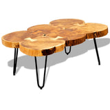 NNEVL Coffee Table 35 cm 6 Trunks Solid Sheesham Wood