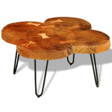 NNEVL Coffee Table 35 cm 4 Trunks Solid Sheesham Wood