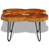 NNEVL Coffee Table 35 cm 4 Trunks Solid Sheesham Wood