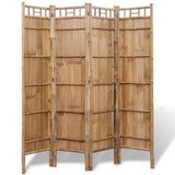 NNEVL 4-Panel Bamboo Room Divider