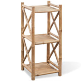 NNEVL 3-Tier Square Bamboo Shelf